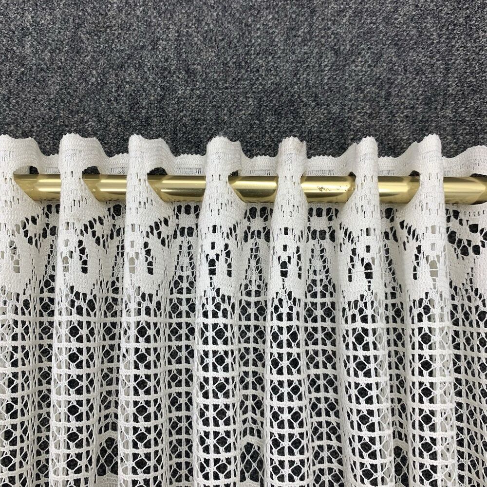 ADO Lace Embroidery Valance Curtains 11 1/2 Yds x 18 Inches, Window Treatment